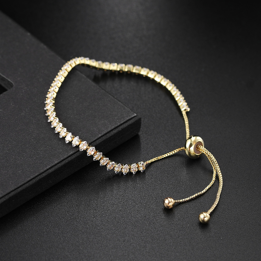10g Weight Zircon Inlay Material Bracelets Classification 1 Piece Quantity Daily Occasion Copper Material Eye Pattern Women'S Gender Inlay Design Simple Style Style Simple Style Eye Copper Inlay Zircon Bracelets 1 Piece 4