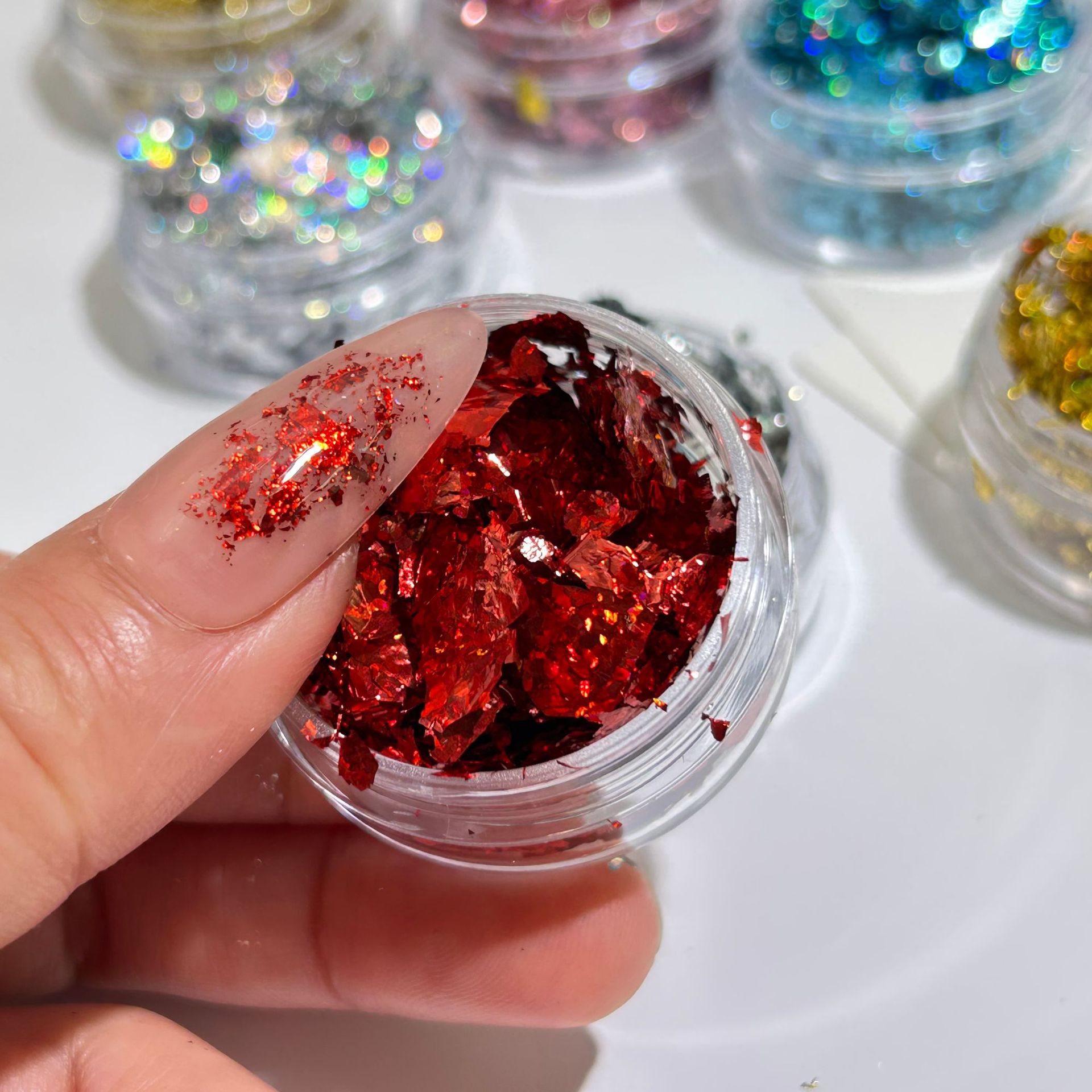 Gold Foil Nail Art Jewelry Gold Foil Fragments Internet Popular Nail Polish Glue Decorative Sticker Sequin E-commerce Cross-border