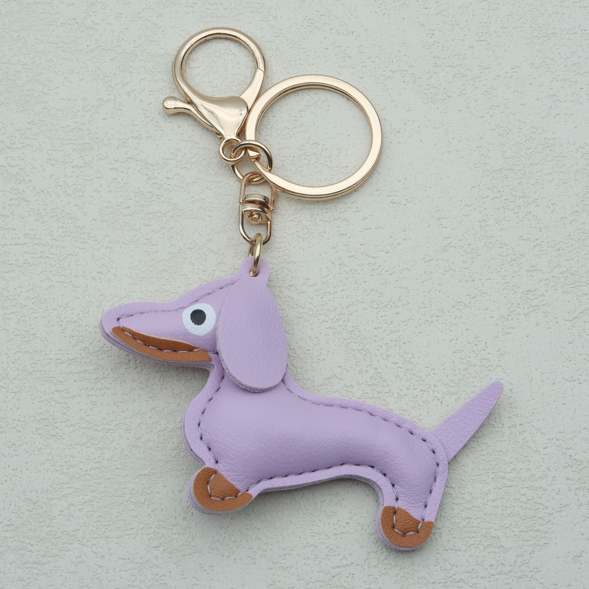 現物ソーセージ犬ストラップかわいいdiyストラップ皮質子犬バッグストラップ高級感カップル車ストラップ