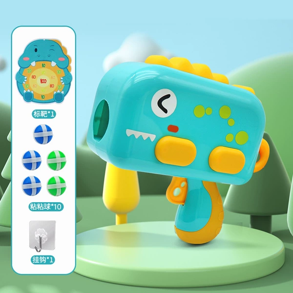 Green dinosaur ball gun (10 balls + target + hook)
