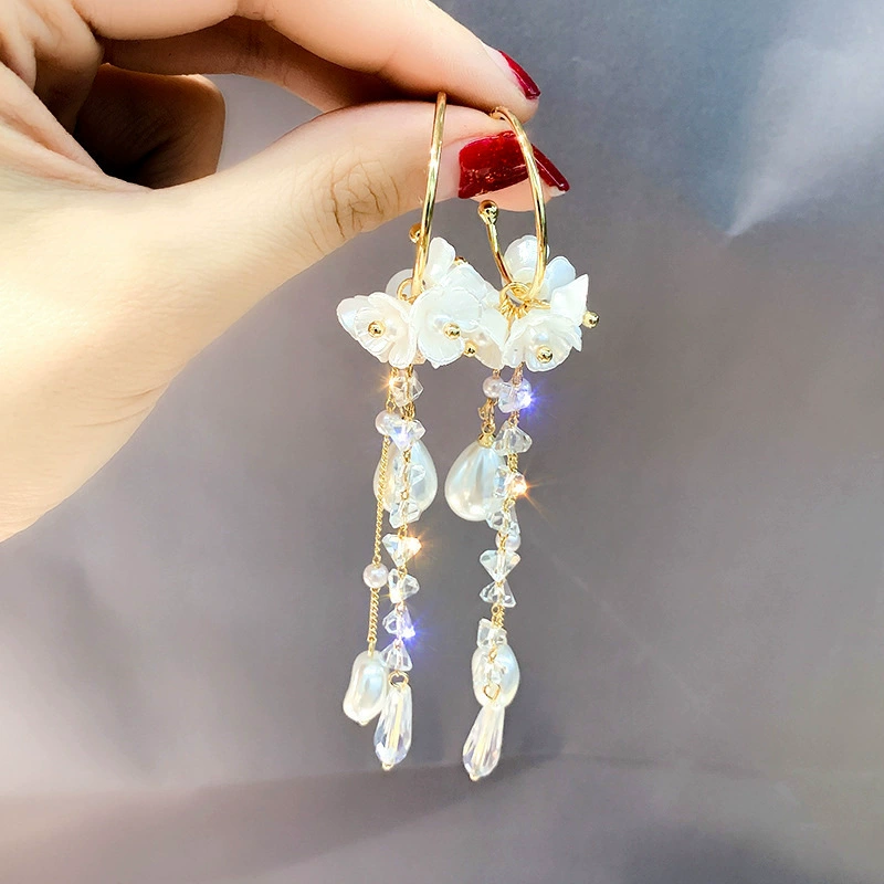 Серебряная игла, серьги из жемчуга, образец 925, стиль легкой роскоши, оптовая торговля