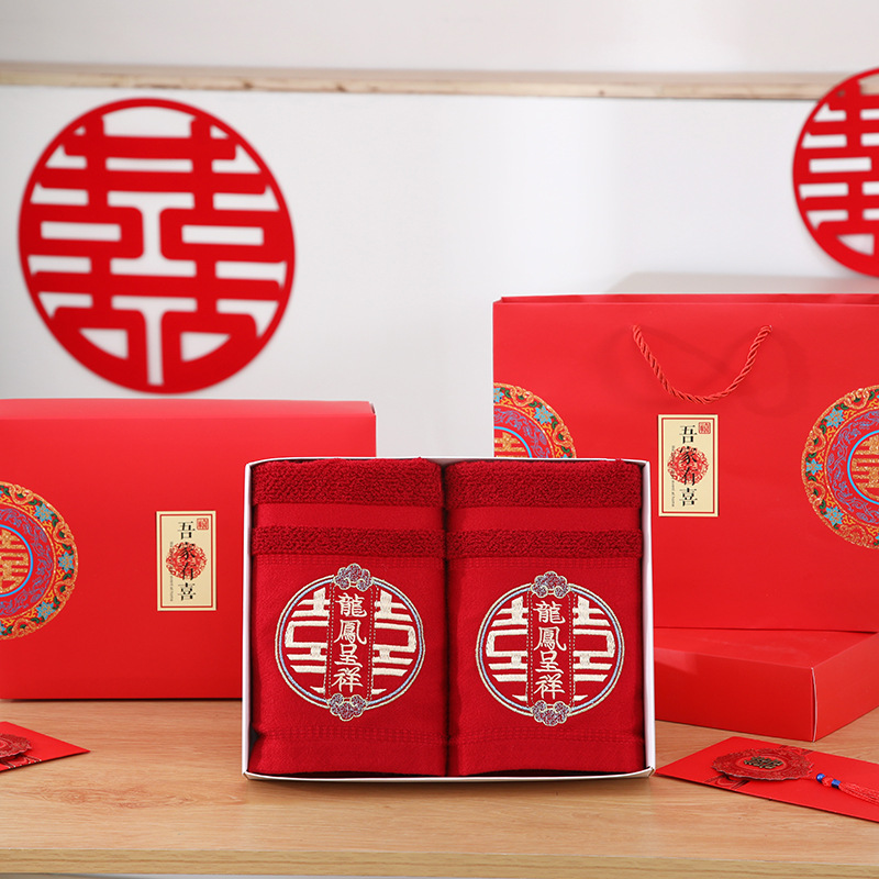 Вино красное бамбуковое волокно вышивка дракон и Феникс Chengxiang