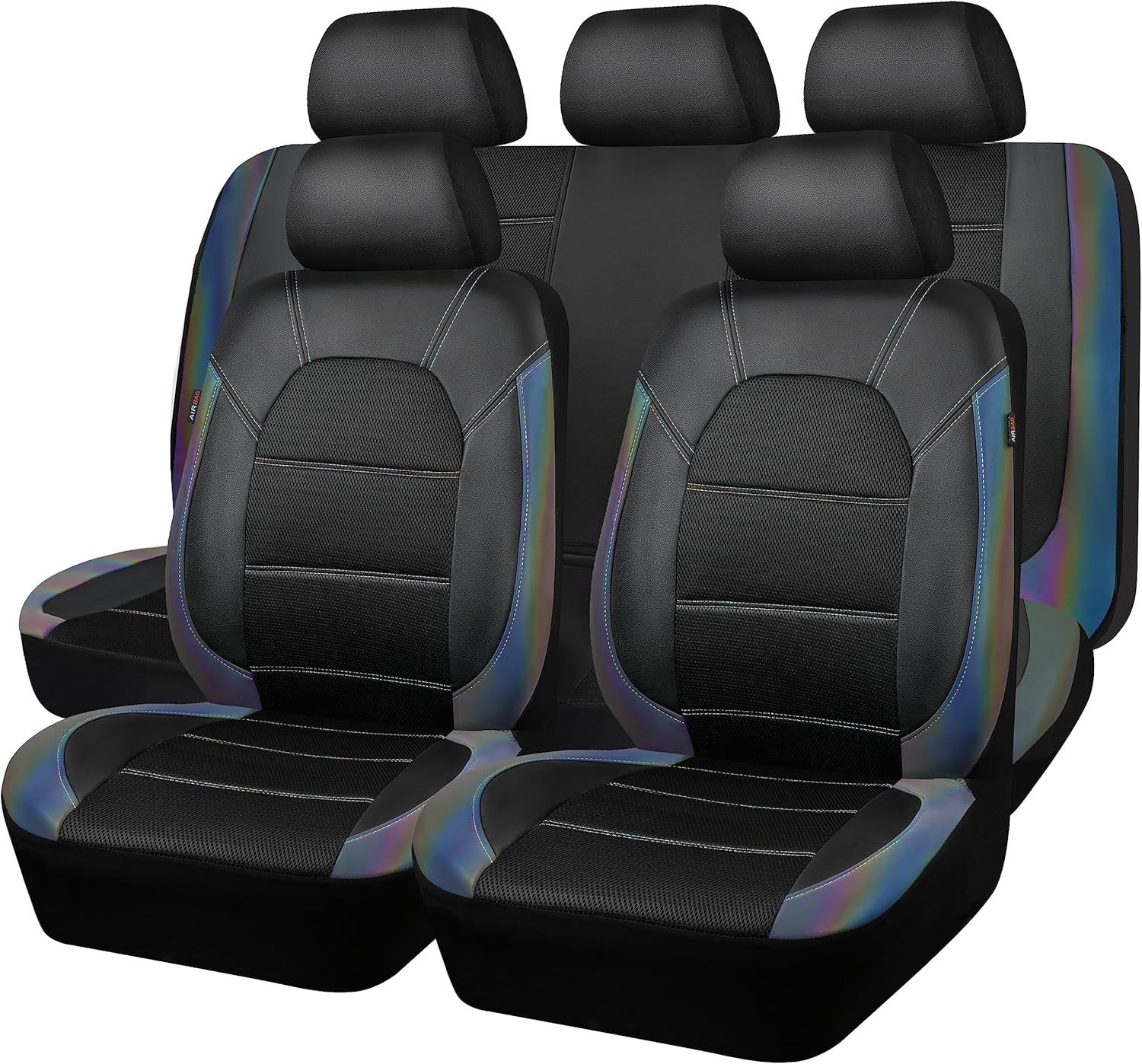 Cross-Border Temu Foreign Trade Car Seat Covers Single-Line Sandwich Leather Pu Leather Artificial Leather Export to Europe and America