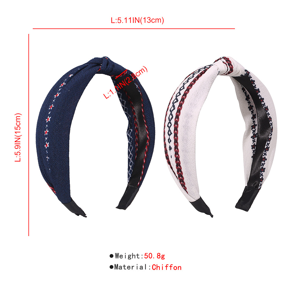 Fashion Retro Wide-brimmed Headband display picture 11