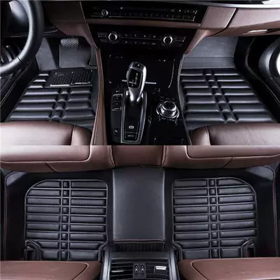 Beijing Hyundai Rena 14/2017/13 Special Full Set Enclosing Car Foot Pad Manual Gear Carpet Three-compartment Large (Modelə uyğun ayaqaltı) - black