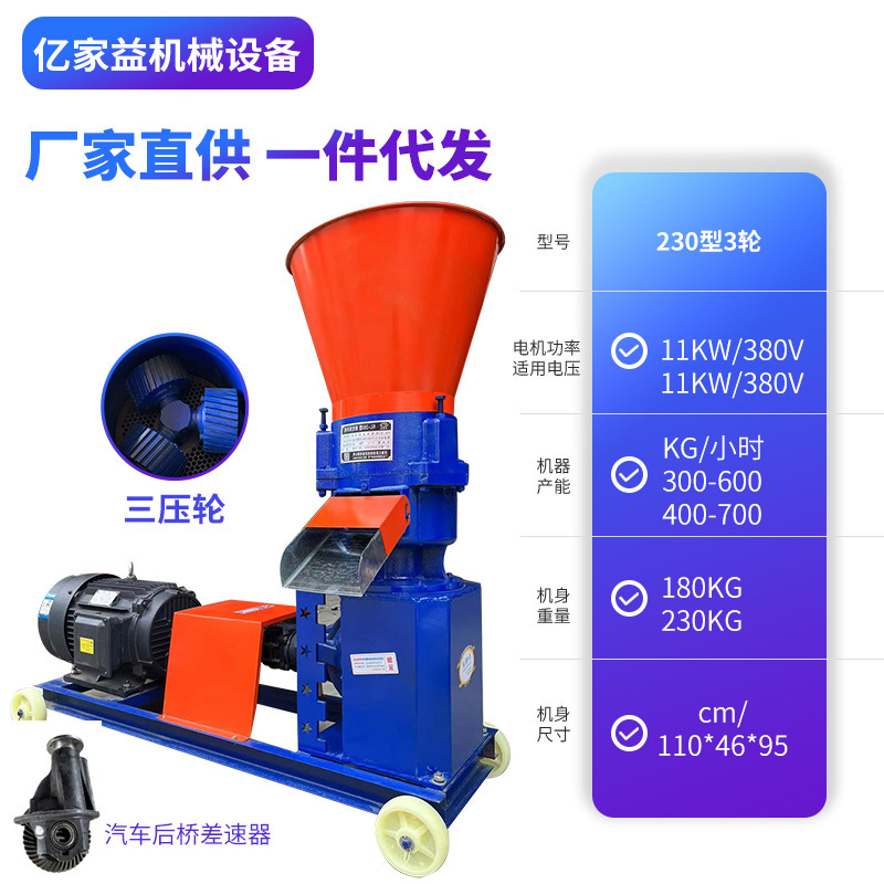 Pequeña máquina multifuncional para fabricar gránulos de alimento, máquina para fabricar granulares para el hogar, industria de cría de alimentos para pollos y patos, máquina para fabricar granulares