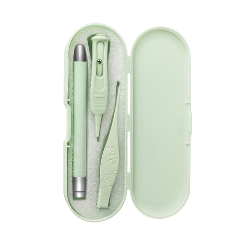 Children's Light Emitting Ear Scoop Professional Ear Tweezers Ear Cleaning Set Baby Ear Scoop Set Ear Scoop with Light