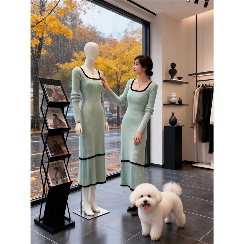 Stylish spring date dress, new Korean style, particularly beautiful and unique, birthday dress with a high-end, niche, cool and elegant vibe