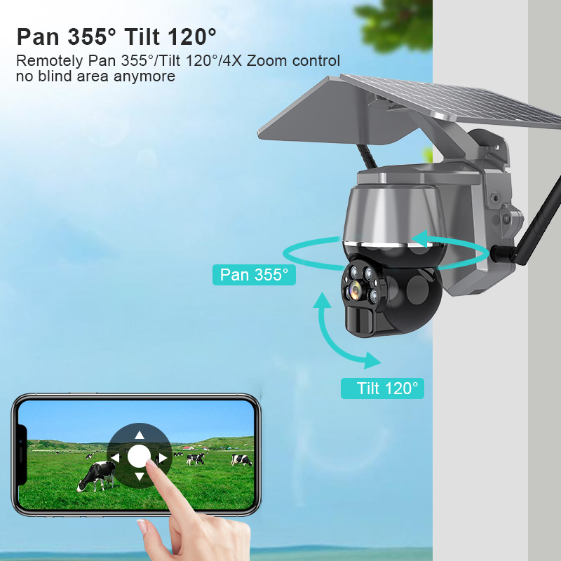 Wireless safe monitor, CCTV camera, videocamera charging solar-powered 4
