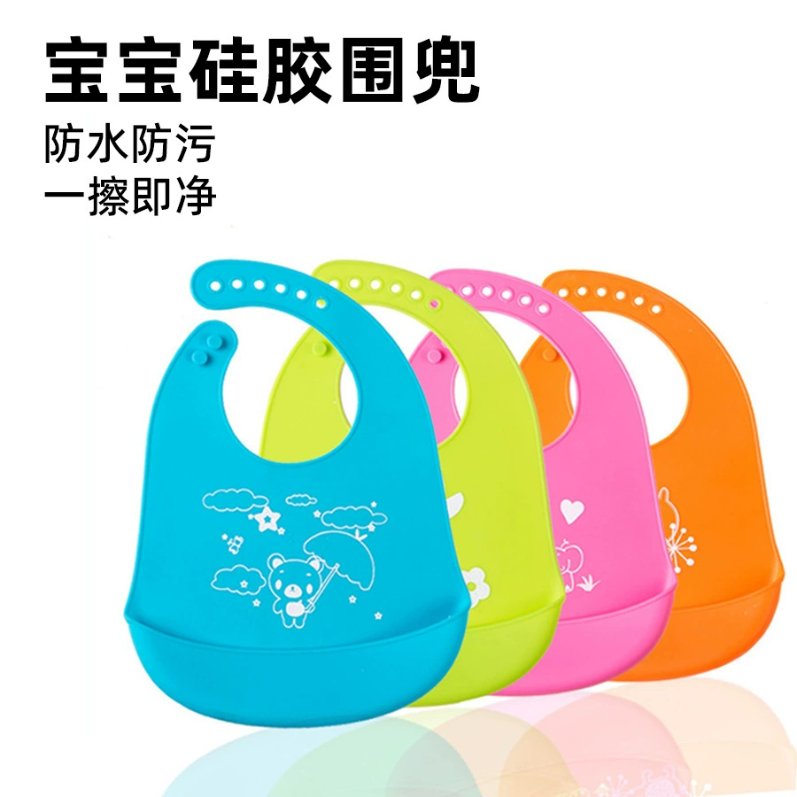 Детские нагрудники, водонепроницаемые и грязеотталкивающие рисовые карманы для еды, детские силиконовые нагрудники, не требующие мытья, полотенца для слюны для новорожденных.