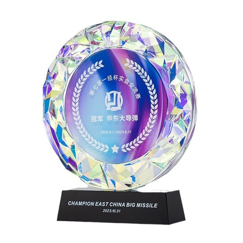 Manufacturer Directly Operated Crystal Trophy Customization Dragon Year Enterprise Award Ceremony Commemorative Badges Employee Gifts Wholesale