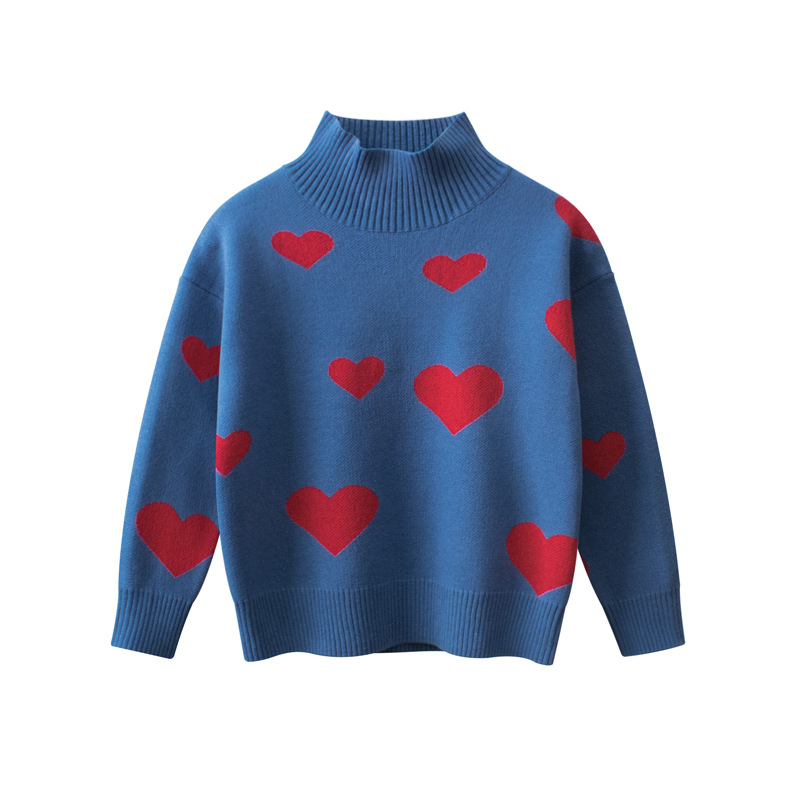 Suéteres para Niñas, Ropa Infantil Nueva de 2024, Venta al por Mayor, Cuello Alto, Otoño, Prendas de Punto Infantiles de una Pieza, Dropshipping, Suministro para Transmisión en Vivo