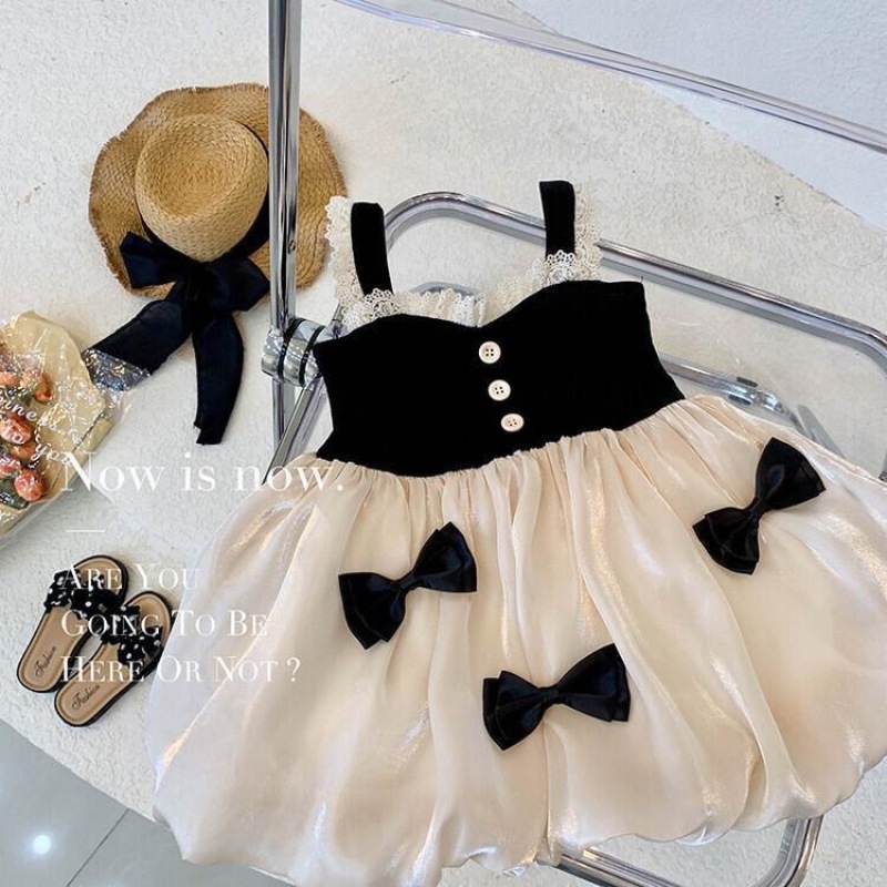 Vestido de cabestrillo de verano para bebé de 1 a 2 años vestido de chaleco de verano para bebé vestido de princesa para niña falda de niño de estilo occidental