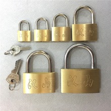 汉山铜挂锁 黄色锁 抽屉锁 宿舍挂锁 不留钥匙铜锁