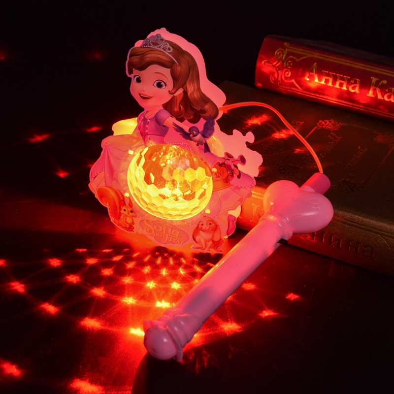 Festival del Medio Otoño Dibujos animados Música portátil luminosa Linternas Mercado nocturno Puesto de juguetes para niños Cantar Proyección Linternas al por mayor