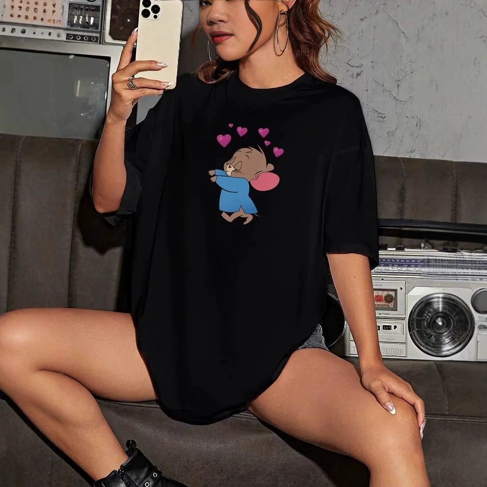 Трансграничная внешняя торговля хлопчатобумажная футболка с короткими рукавами женская летняя новая свободная рубашка с принтом средней и длинной одежды