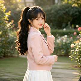 jk双马尾假发女长卷发绑带式可爱萝莉软妹lolita逼真网红高马尾辫