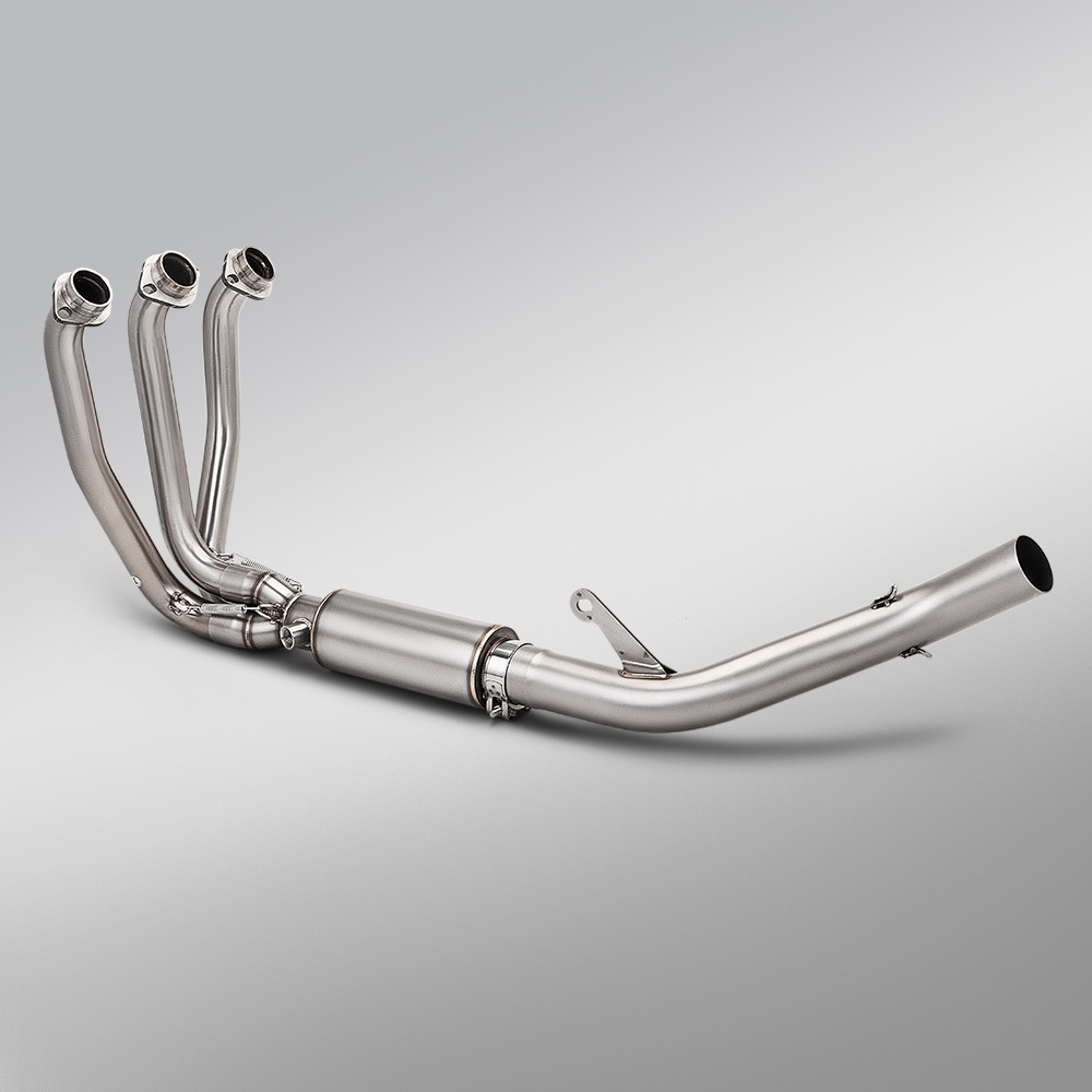 Motorcycle Exhaust Pipe Full Set Suitable for Cfmoto 675Sr Stainless Steel Dual Outlet Front and Rear Exhaust Kit