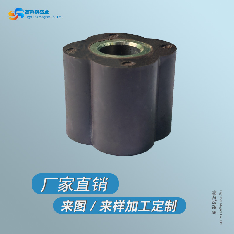厂家直销直流无刷电机配件磁铁注塑铁氧体永磁异形内转子