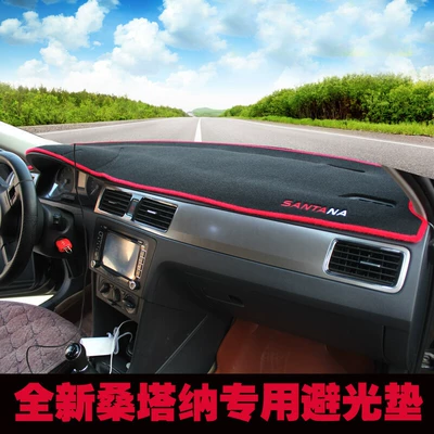 Günəş əleyhinə siperlik — Heat Insulation Mat for the Center Console - 13-21-volkswagen-new-santana-light-proof-mat-red-edge-classic-and-good-looking-front-instrument-panel-light-shielding-pad