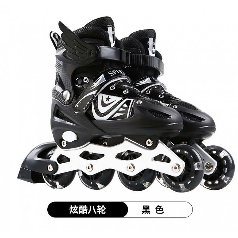 轮滑鞋成年人大小可调3-5-7-9-12岁男女溜冰鞋套装儿童旱冰滑冰|ru
