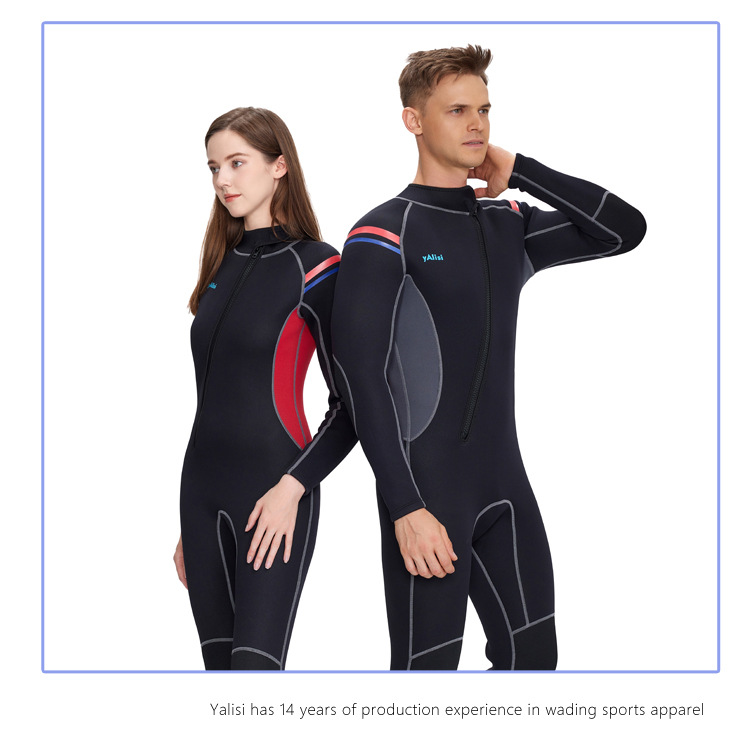 New 3mm Men One-piece Warm Long Sleeve Cold-proof Surfing Snorkeling Winter Swimsuit Diving Suit Women_voghion.com