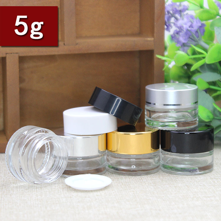 透明面霜瓶膏霜瓶 手拉垫化妆品包装玻璃分装瓶5g