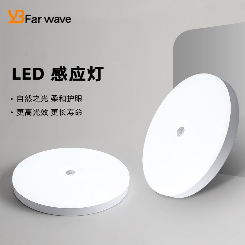 Sound and Light Control Ultra-Thin Ceiling Lamp Infrared Human Body Radar Sensor Light Three-Proof Outdoor Balcony Corridor Aisle Light