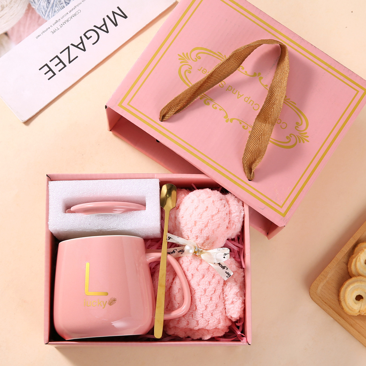 Recuerdo de Boda, Juego de Tazas de Agua, Taza de Cerámica en Caja de Regalo, Regalo para Celebración, Día Nacional, con Impresión de Logotipo