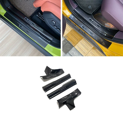 Dekorativ pedal başlıqları blue S07 threshold bar modified - 26-models-dedicated-inner-sill-4-pieces-abs-carbon-fiber-texture-suitable-for-2023-dark-blue-s07