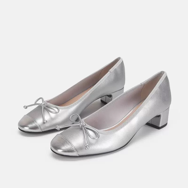 羊皮版~小众设计感2025春秋新款复古蝴蝶结新中式芭蕾舞鞋单鞋女