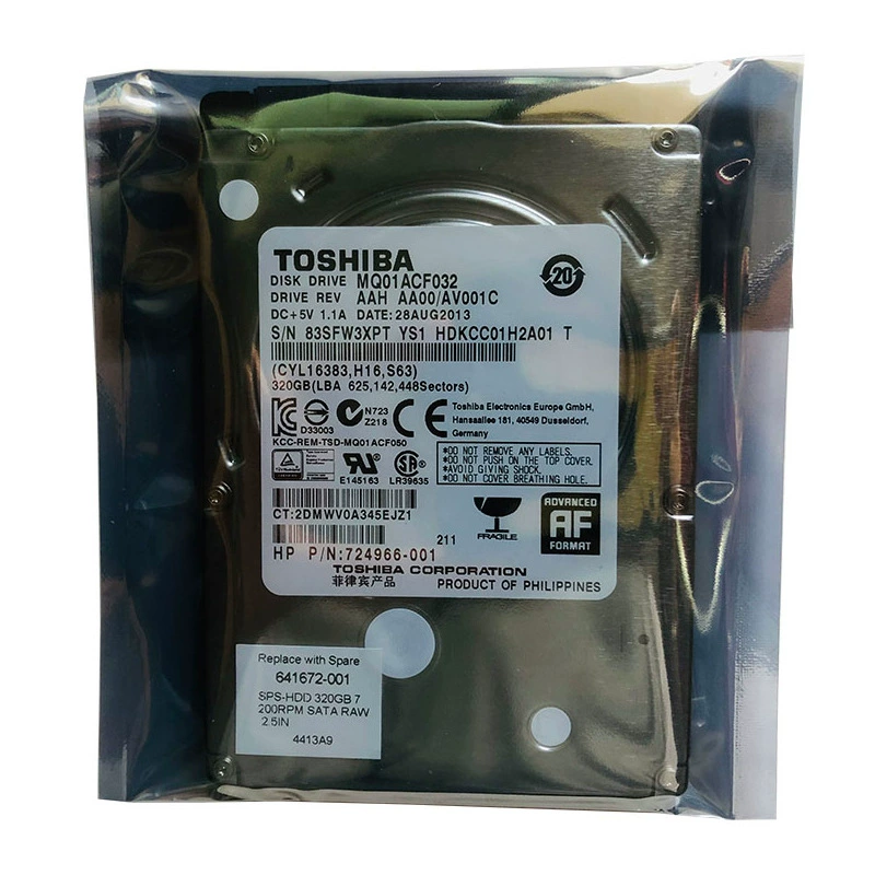 Совместимый для ноутбука, 2.5 дюйма, 320G, 7mm