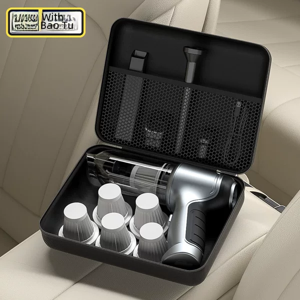 Car vacuum cleaner storage bag dust bag earphone charger storage box receipt line storage bag