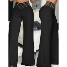 Y 43224 Hollow belt high waist wide leg pants �ο�����������