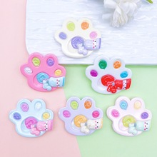 大卡彩色猫爪调色盘新款树脂配件奶油胶创意手工DIY发夹洞洞鞋批
