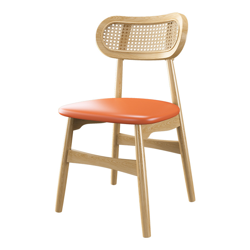 Sillas de comedor de diseño personalizadas para hoteles de alta gama, sillas de ratán de madera maciza, sillas de ocio, venta al por mayor comercial.