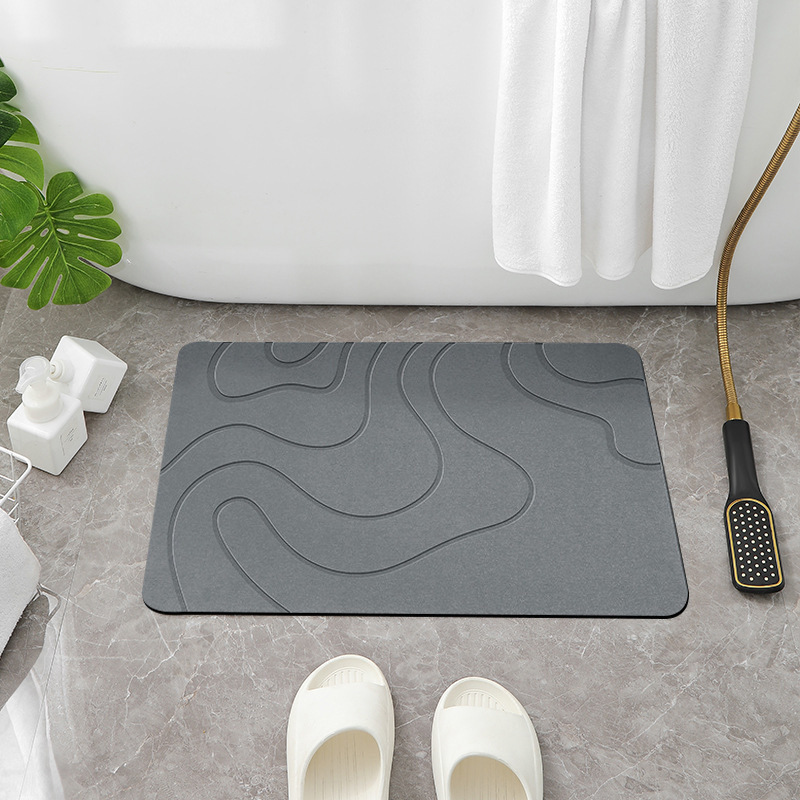 Simple Diatom Mud Mat Bathroom Special Toilet Door Water Absorbent Non-slip Foot Mat Entrance Entrance Dirt-resistant Carpet