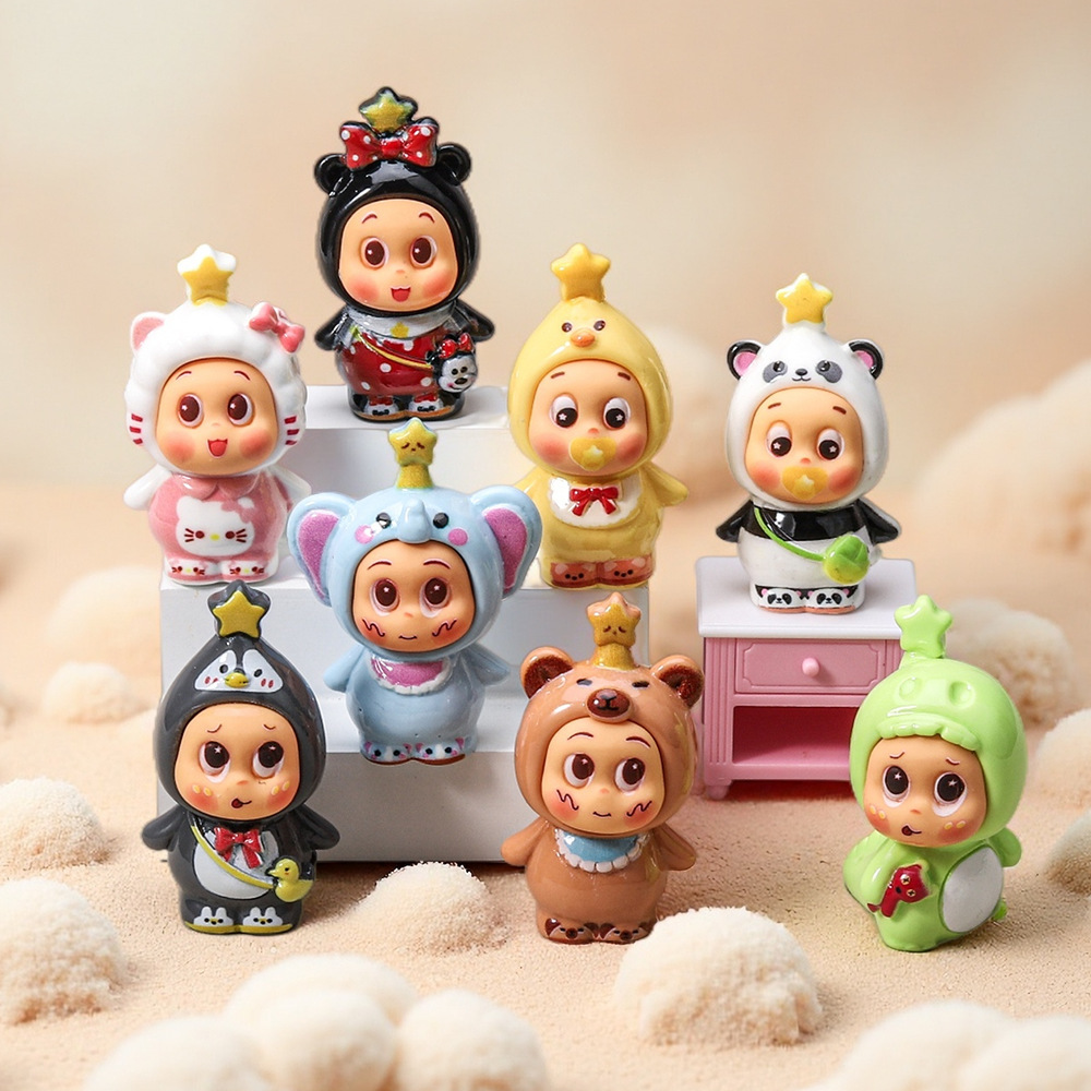 Trendy Cartoon Animal Star People Cartoon Cute Cute DIY Resin Jewelry Accessories Car Ornaments Ins Style