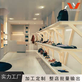 鞋子展示柜摆台靠墙女装鞋子陈列架整店定制商用皮具包包产品展柜