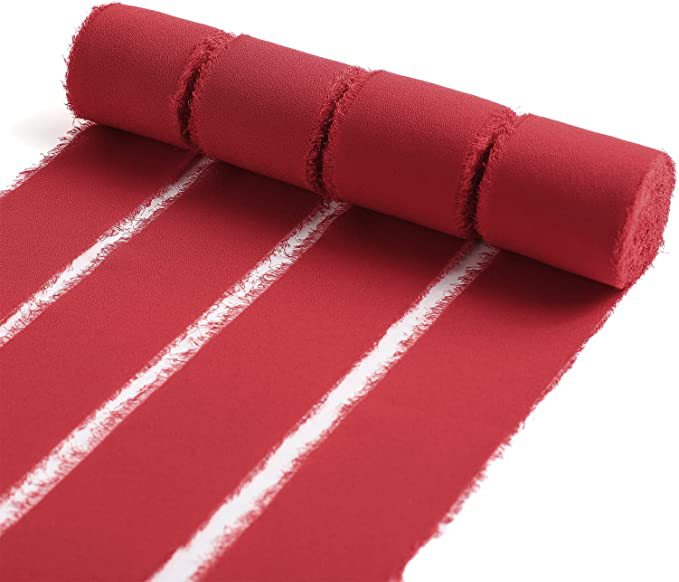 En stock venta al por mayor de gasa deshilachado cinta deshilachada boda tarjeta de felicitación arco decoración ramo de encaje de tela tira