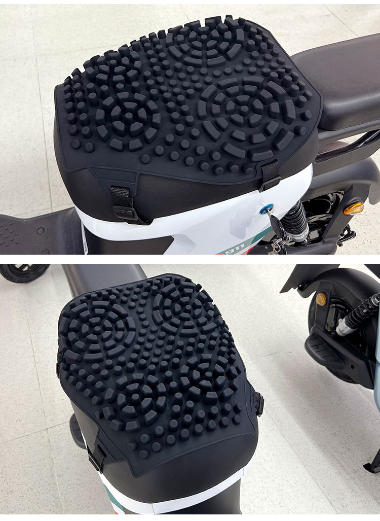 Electric Vehicle Sun-Proof and Waterproof Motorcycle Seat Cushion, Shock-Absorbing Delivery Scooter Seat Cushion, Silicone Motorcycle Seat Cushion