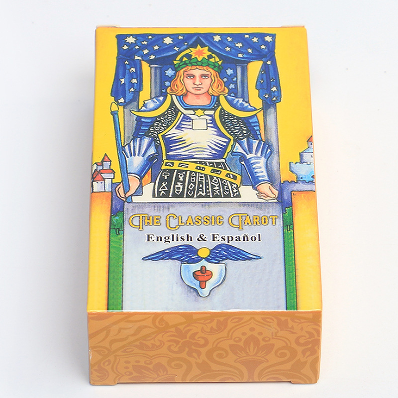 Cartas de tarot bilingües clássicas espanhol-inglês para jogos_voghion.com