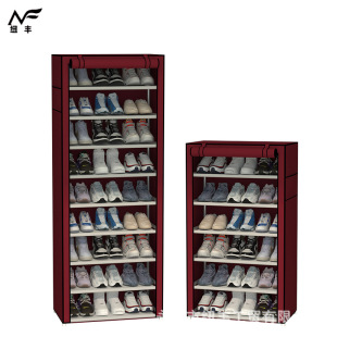 Simple shoe rack multi-layer steel pipe assembly dustproof home space-saving student dormitory storage economical shoe cabinet factory