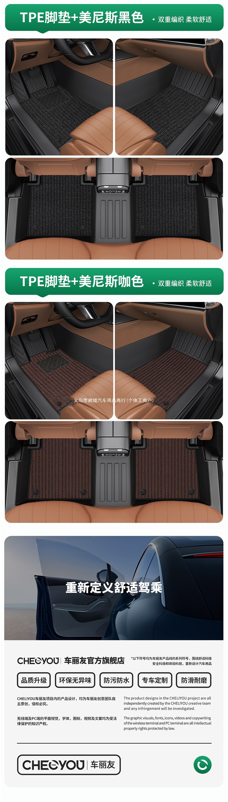 Suitable for Leapmotor C10, C11, A10, B01, C16, B10Lafa5 TPE full-cover car floor mats