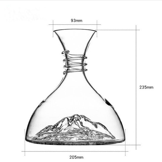 Creativo cristal rojo vino decantador rápido estilo europeo ahumado gris vino vertedor suministro directo de fábrica