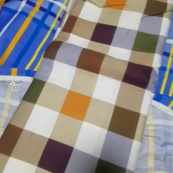 2F Classic Check Cotton Student Dorm Single and Double Twill Bed Sheet and Pillowcase Changsha School Same Version Pillowcase Set of Three