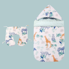 秋冬加厚婴儿纯棉防惊跳包巾睡袋宝宝防踢被抱被宝宝豆豆毯睡袋