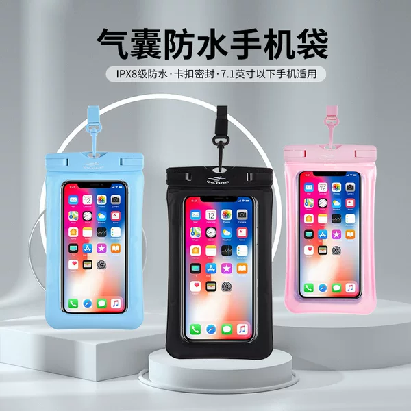 Transparent Waterproof Mobile Phone Case with Touch Screen for Swimming 7inch Air Bag Ziplock Bag for Take-Out Mobile Phone Waterproof Bag