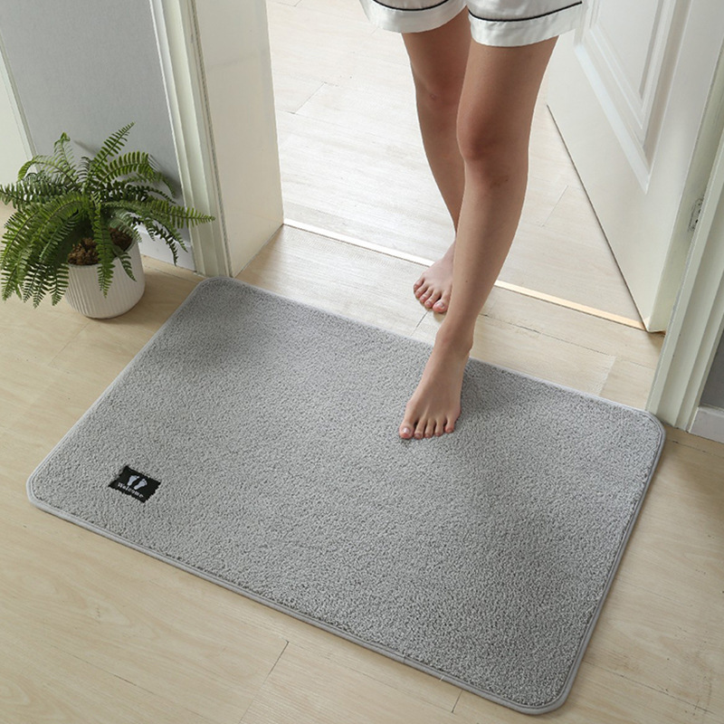 Household Bathroom Anti-Slip Mat Toilet Door Absorbent Floor Mat Bathroom Door Mat Super Soft Machine Washable Door Mat