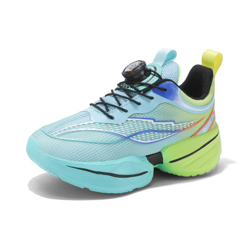 Zapatos para niños 2025 otoño nuevos niños de tamaño medio y grande malla transpirable para niños zapatos de carrera antideslizantes zapatos pequeños